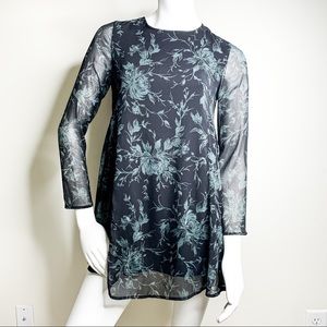 UO ecote floral print mini dress